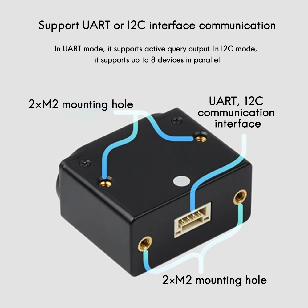 Waveshare TOF Laser Ranging Sensor Radars Module UART Serial Port I2C Interface Communication Sensor 0.1-15M for Raspberry Pi