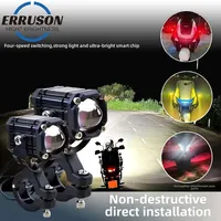 Erruson Motorcycle LED Auxiliary Spotlight, Off-road Bike Accessories, High Brightness Waterproof, Essential for Night Riding