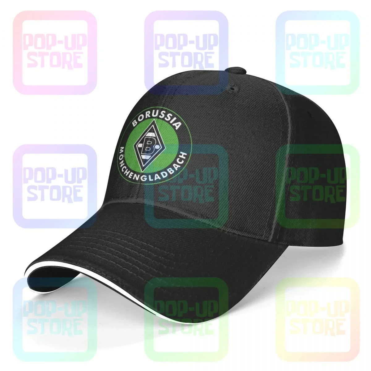 Borussia Monchengladbach Germany Bundesliga Sandwich Cap Baseball Cap Trucker Hat Pop Hot Deals Hot Selling