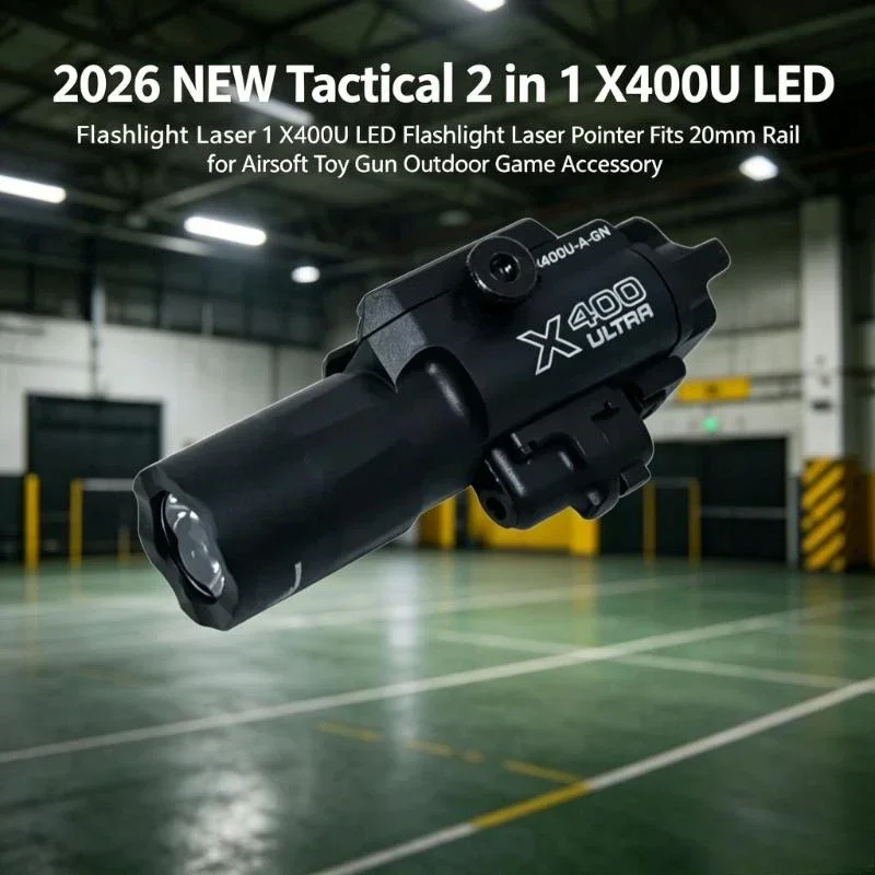 2026 NEW Camping Outdoor Tactical X500L Adjustable Beam Laser Dot LED Flashlight Fits 20mm Rail Toy Gun Training Gear