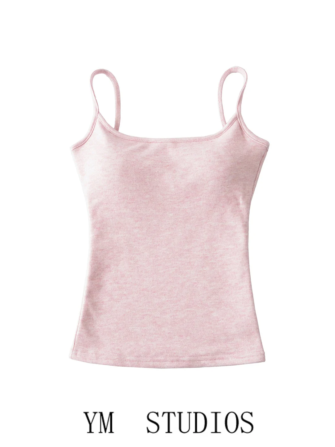 Women's One-Piece Strap Vest Built-In Bra Camisole Tank Top Exterior Wear Interior Match Breast Reduction Upper Garment
