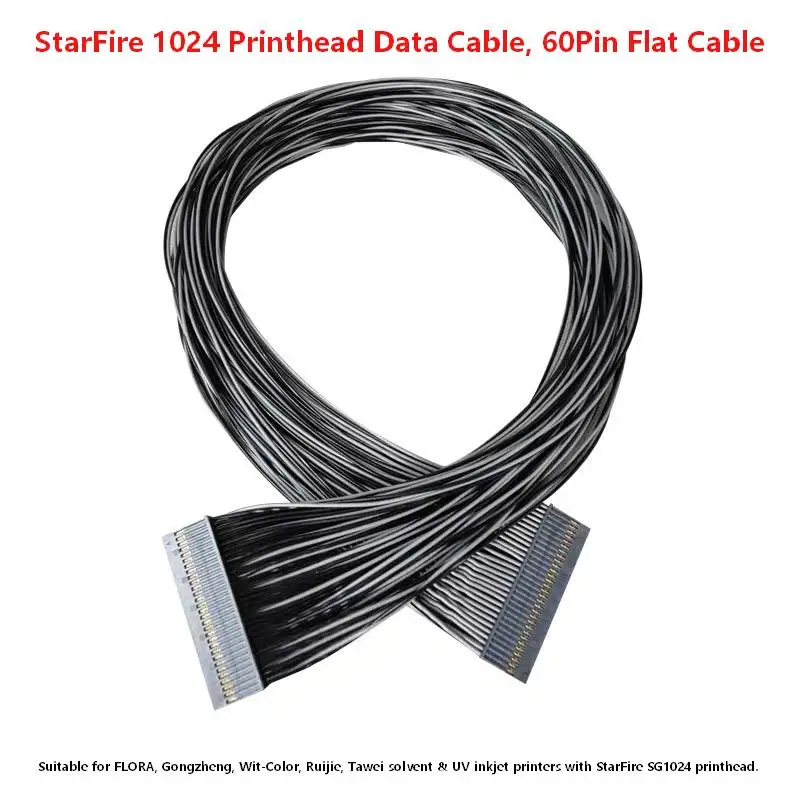 Starfire Sg1024 Printhead 60Pin Data Flat Cable Sfsd-30-28-G-17.7-D-Ndx for Flora Gongzheng White-Color Uv Solvent Inkjet Printer