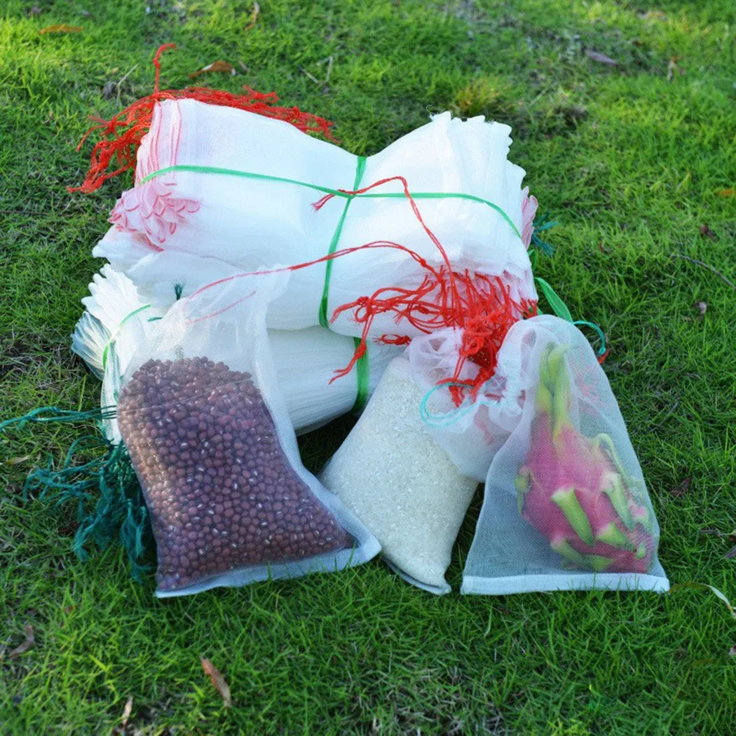 Durable Fruit Protect Bag Easy To Clean Eggplants Grapes Insect Bag Mesh Bag Pest Control 7 Sizes Plant Care With Rope