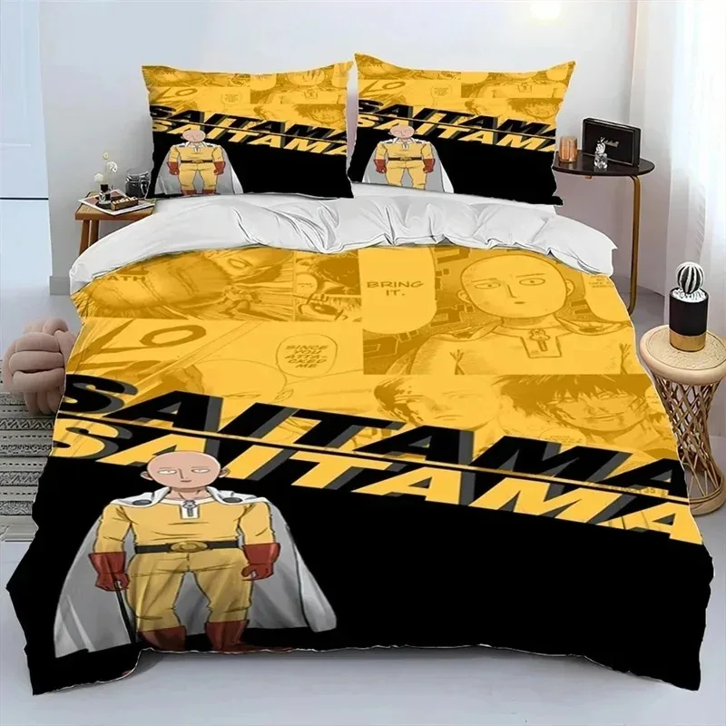 Anime One-Punch Man Saitama Bedding Sets Exquisite Bed Supplies Set Duvet Cover Bed Comforter Set Luxury Birthday Gift