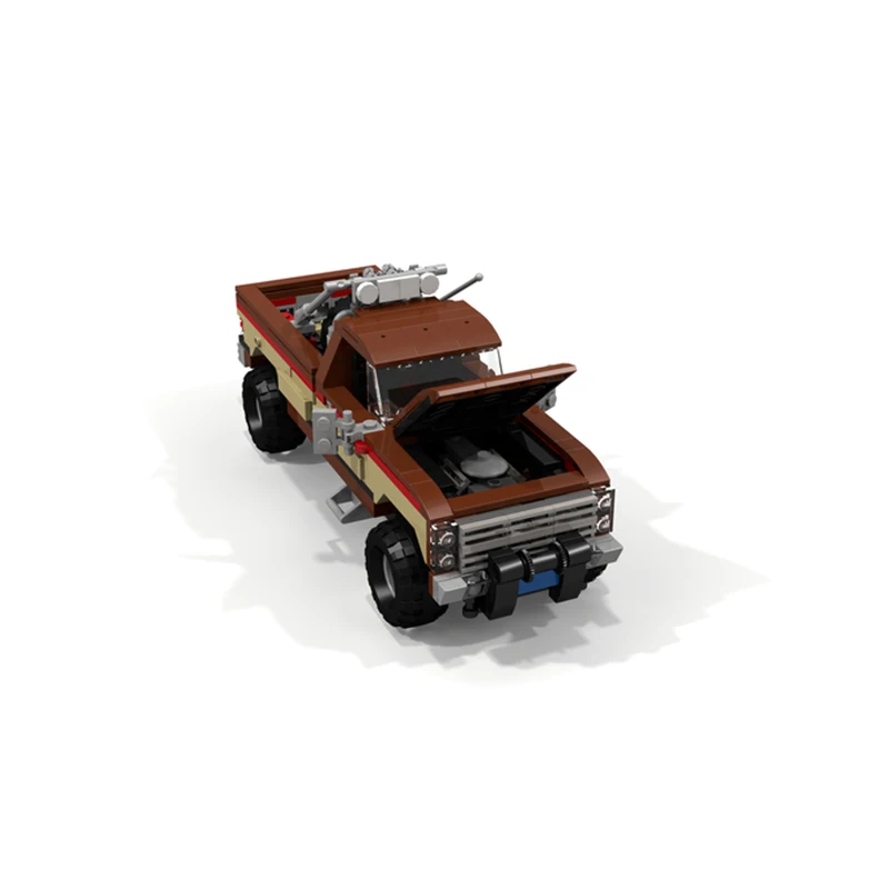 471pcs MOC GMC Pickup - The Fall Guy - 1 28 Intermediate City Champions Model Toy Building Blocks Construction Christmas Gift 3D