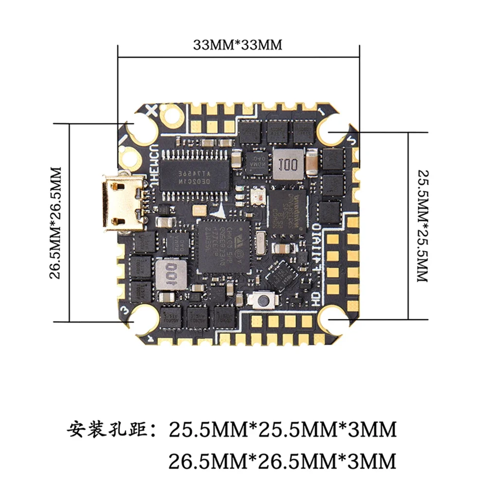 JHEMCU GHF411AIO HD F4 OSD kontroler lotu wbudowany 40A BLheliS 2-6S 4 w1 bezszczotkowy ESC do wykałaczki RC FPV wyścigowy dron