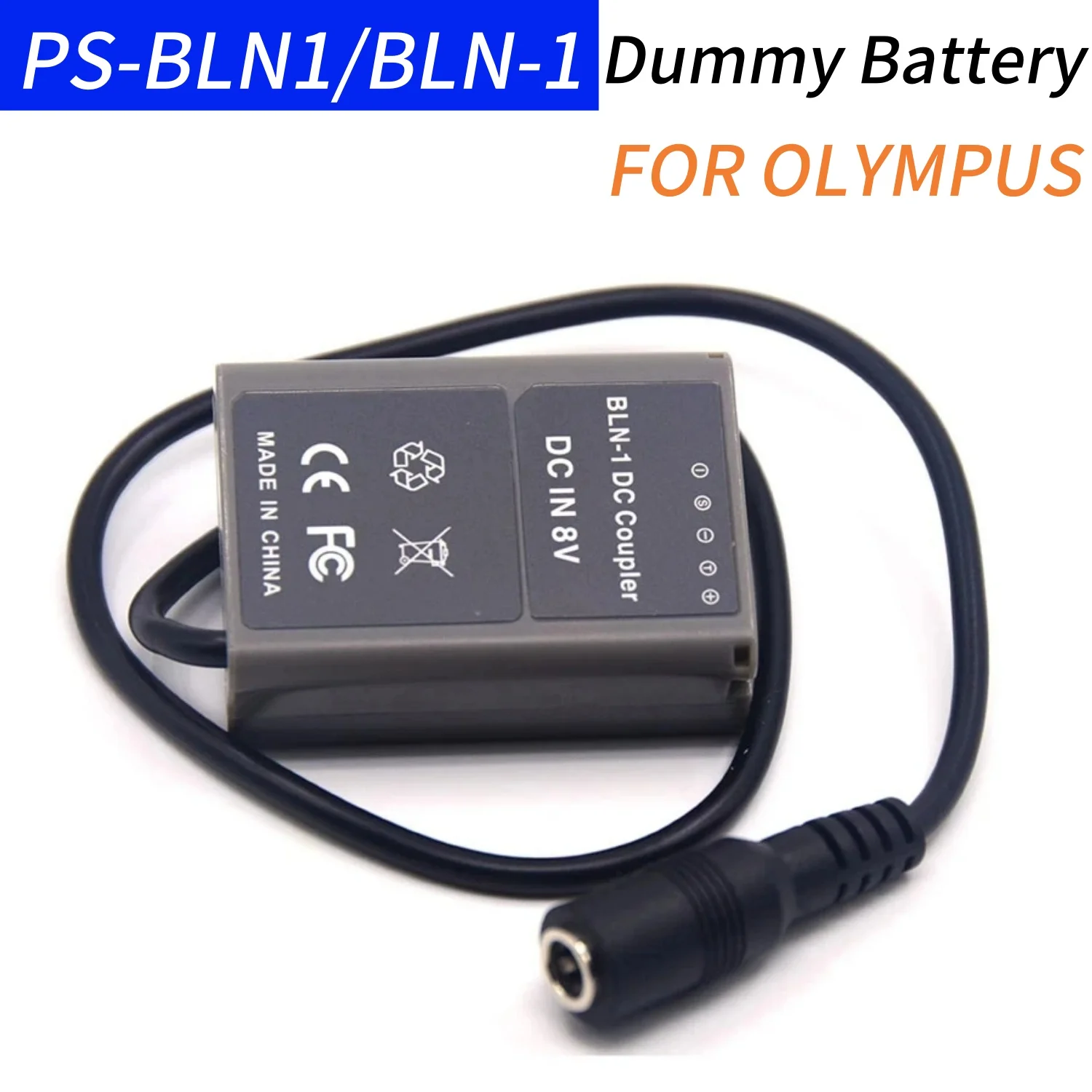 PS-BLN1 Dummy Battery BLN-1 DC Coupler for Olympus OM-D E-M5 II 2 E-M1 PEN E-P5 Digital Camera