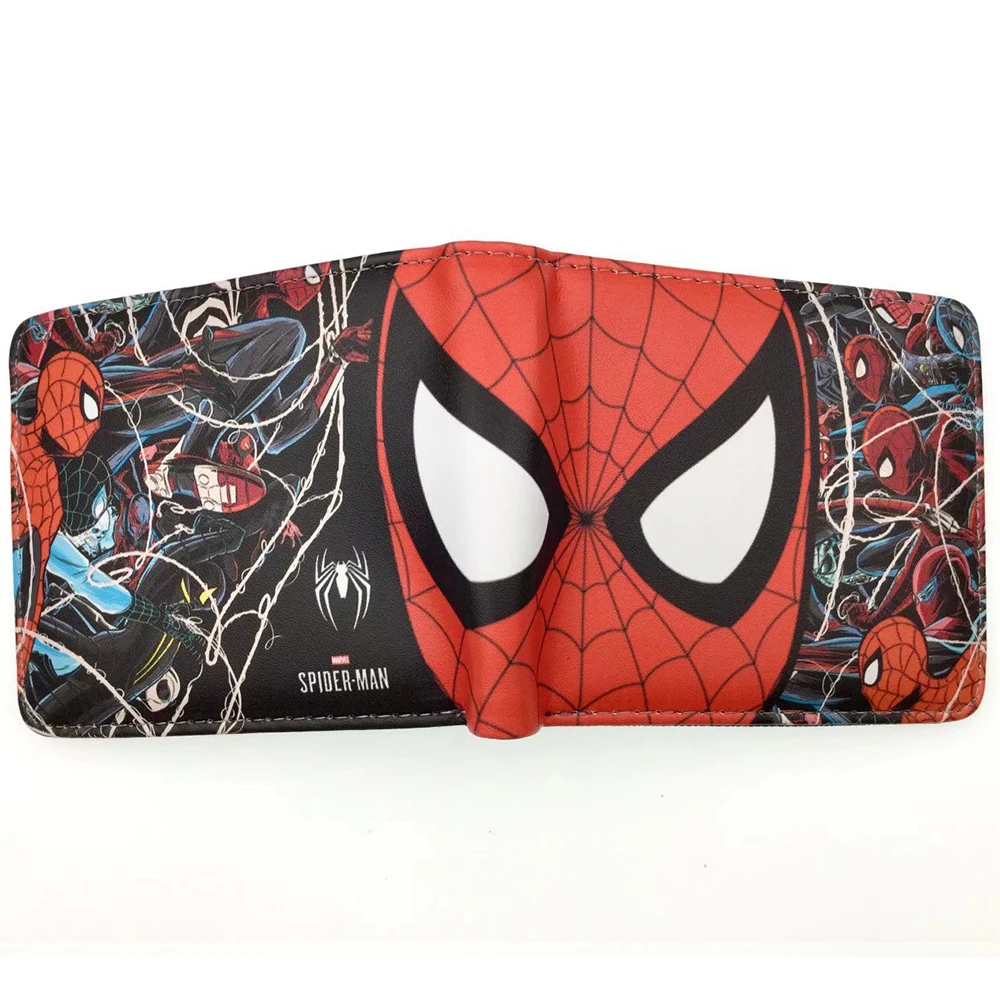 محفظة قصيرة بنمط رائع من سلسلة الرجل العنكبوت الخارق للمراهقين، حامل بطاقة محفظة بسيط، خيارات متعددة الأنماط في المخزون