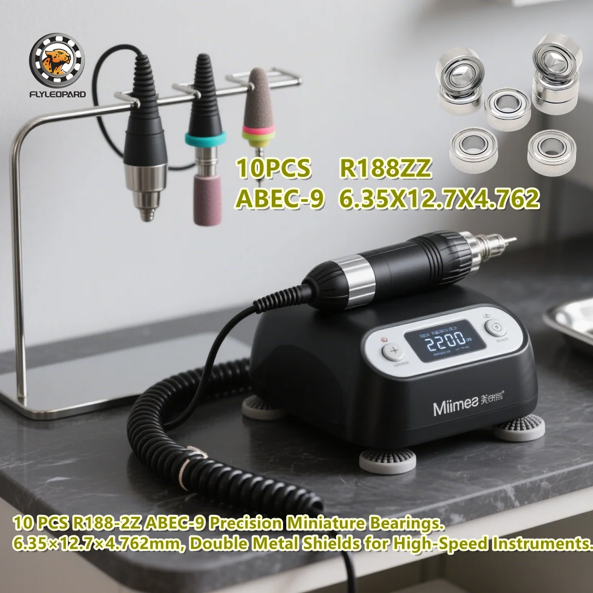 

10 шт. R188ZZ ABEC-9 6,35X12,7X4,762 мм миниатюрные подшипники R188 ZZ R188Z