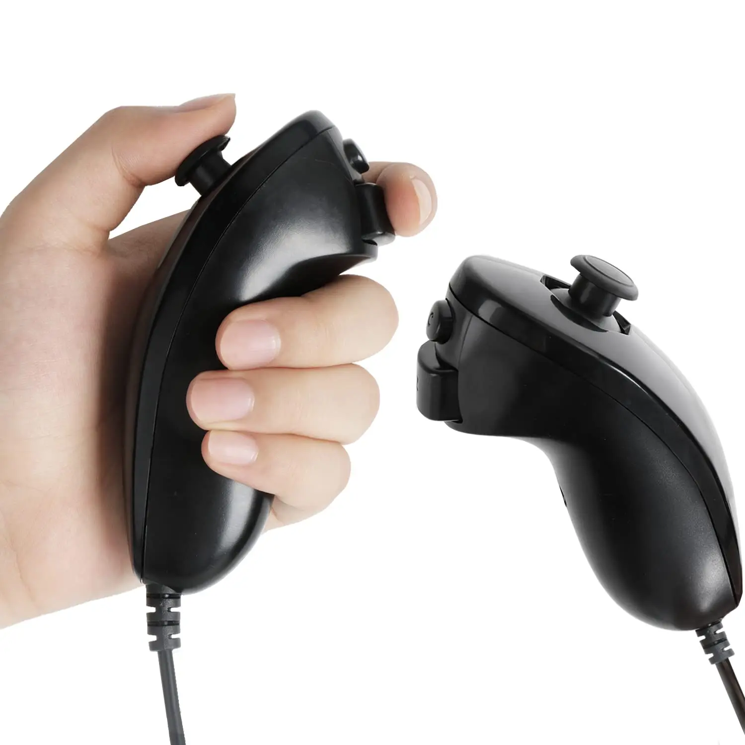 بديل وحدة تحكم Nunchuck للوحة ألعاب عصا التحكم Wii Nunchuck، متوافقة مع وحدة تحكم Wii وWii U