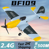 New BF109 RC Airplane 2.4GH 4CH 150mm Wingspan 3-Axis One Key U-Turn Aerobatic Xpilot Stabilization System  Remote control toys
