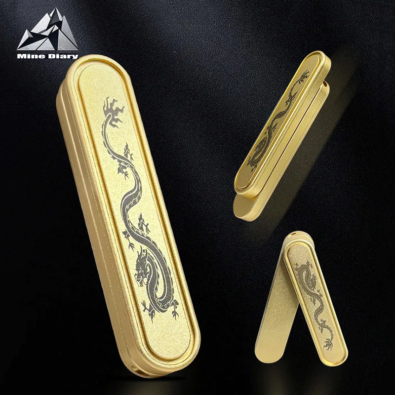 Unlimited Pushing Slider EDC Fidget Spinner Magnetic Metal Push Slider Stress Relieving Toy Enhances Focus Fidget Toys