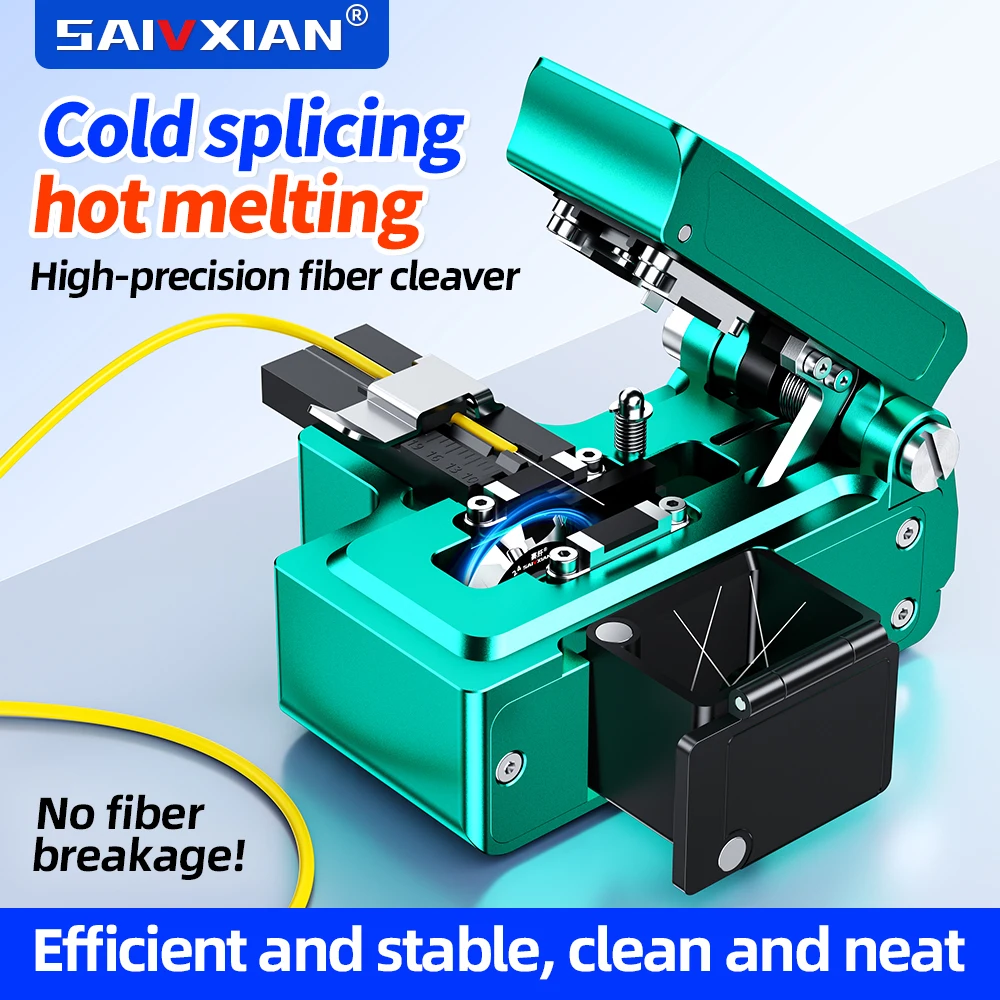 

SAIVXIAN S10 Fiber Optic Cutting Knife High-Capacity 48000 Cuts per Use for Patch Cords Tail Fibers Bare Fibers
