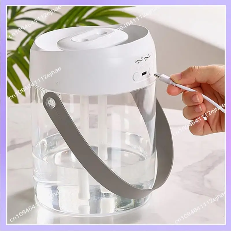 N83R 1 Uds 2L humidificador de doble boquilla escritorio de oficina atomizador de aire portátil USB recargable pantalla Digital nebulización de humidificación
