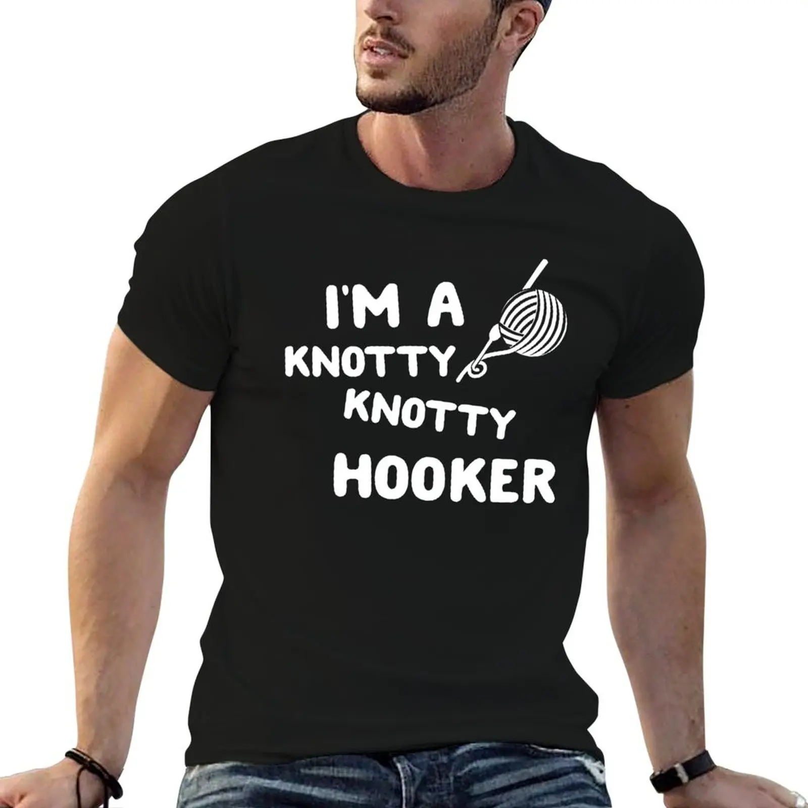 I'm a knotty knotty hooker T-Shirt animal prinfor boys graphic t shirt vintage mens clothes