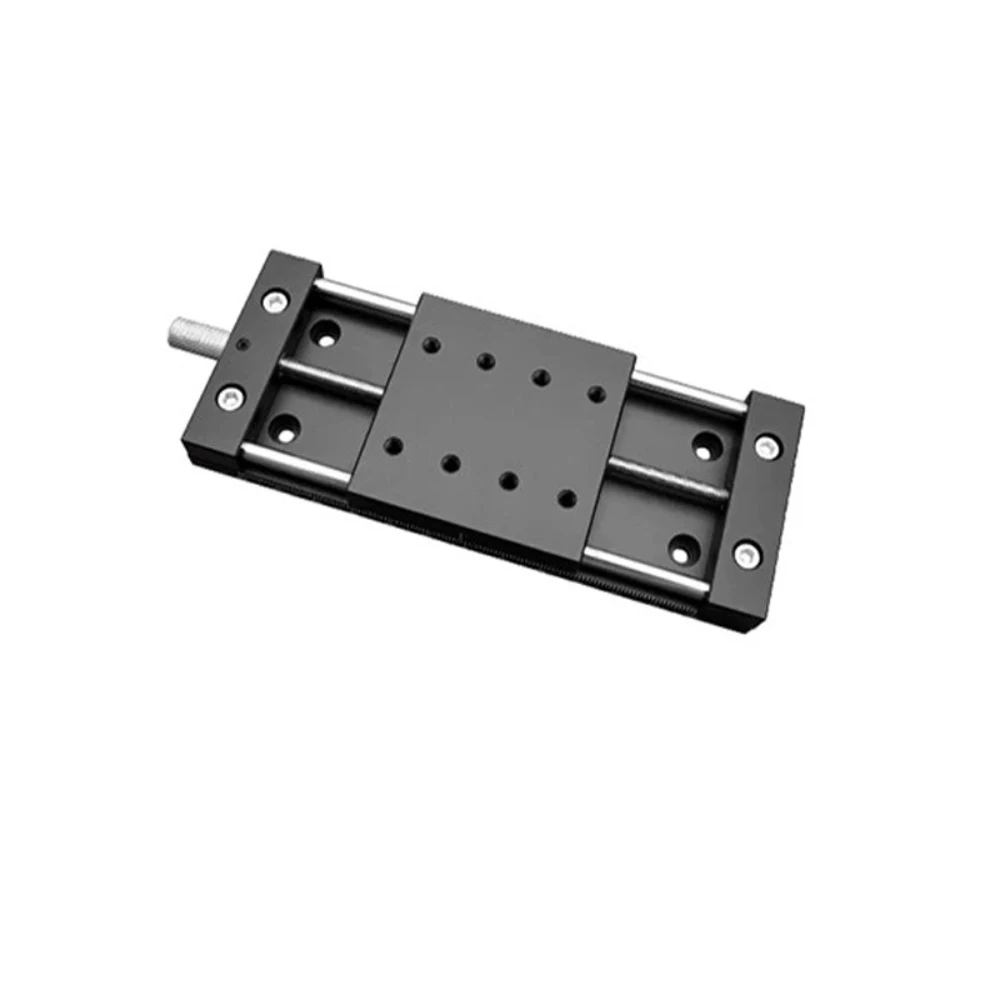 60mm Aluminum Alloy Linear Slide Table 304 Stainless Steel Lead Screw X-Axis Manual Linear Translation Stage 60x60mm Travel