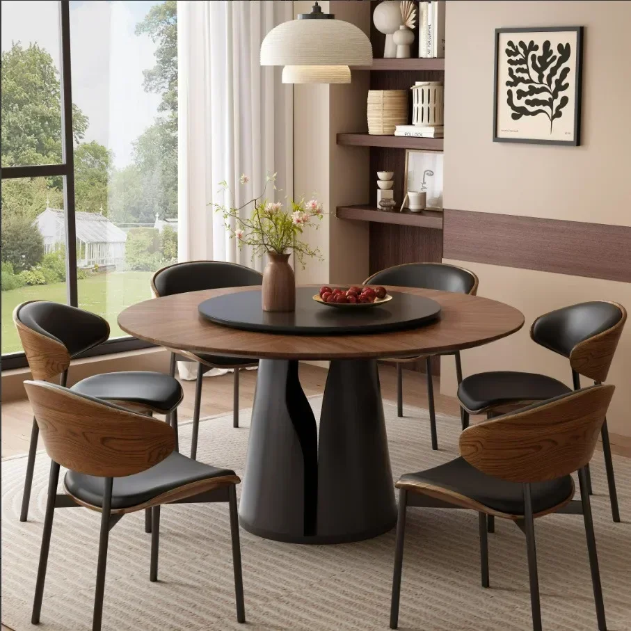 Medieval style retro modern solid wood cafe negotiation meal chair designer Italian minimalist home Nordic light luxury