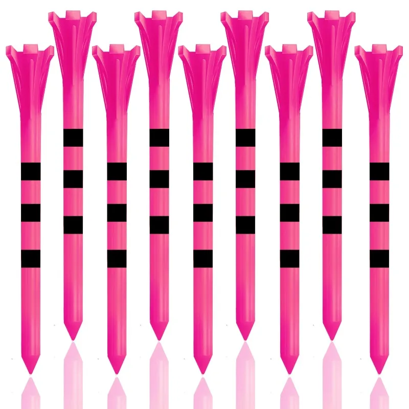 

Golf Ball Seat Plastic Wear Resistant 5-Fork T-shirt with Stripe Mark 83mm70mm Long Ball Seat Low Friction Low Resistance