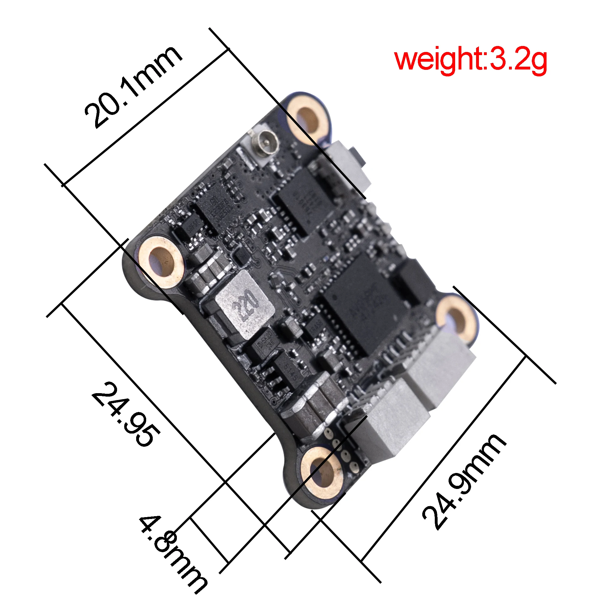 HPXGRC 5.8G 1W 64ビット VTX RC FPVドローン用強力な貫通力を持つ安定した信号