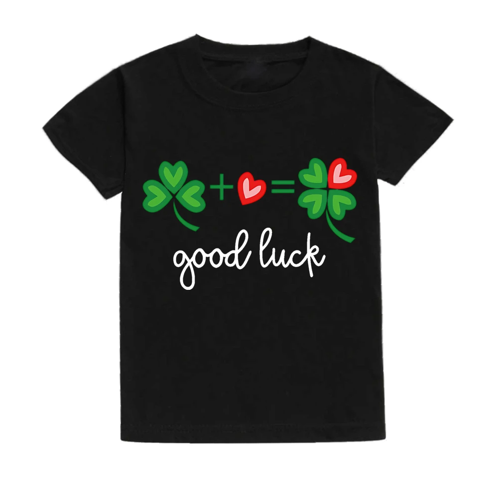 Kids Funny St Patrick\'s Day Tshirt Boys T-Shirt Clothes Girls St Patricks Lucky Tees Holiday Clothes Boys Girls Fashion Tee