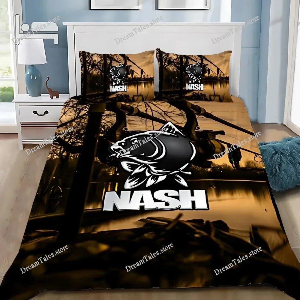 

Nash Fishing Logo Bedding Set Duvet Cover 3d Bedding Fashion Design Decoration King Duvet Cover Set Double Bed Set Bedding Sets