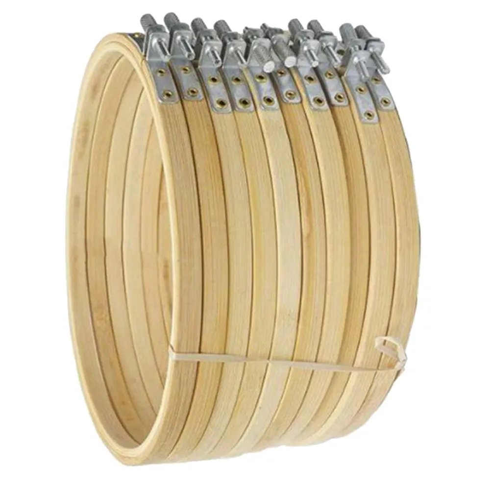 

Набор из 12 бамбуковых пялец для вышивания, 23 см, для рукоделия, декора и шитья, инструмент для вышивки крестиком