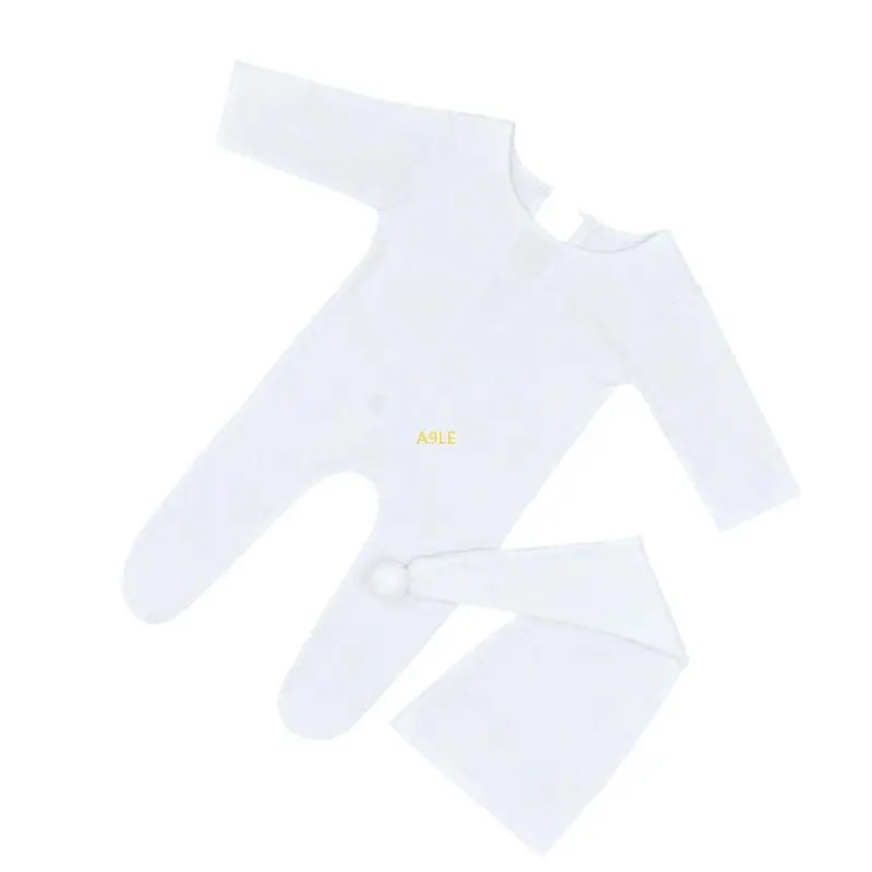 

Теплый и стильный новорожденный вязаный комбинезон с помпоной шляпой детской фотографии реквизит