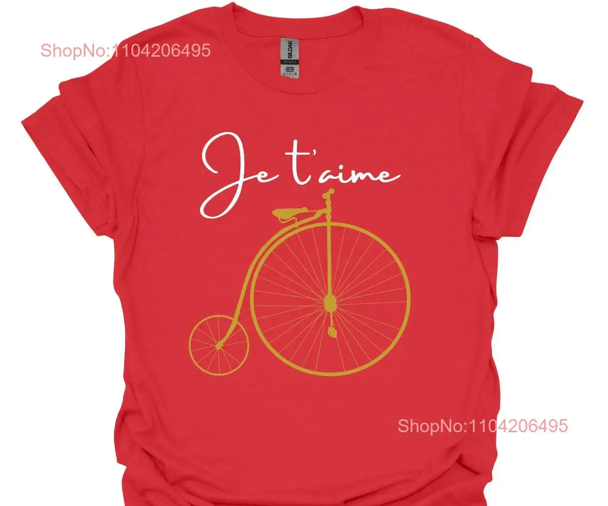 Je'taime T Shirt Bonjour French Saying Travel To France For Paris Lover Language Souvenir long or short sleeves