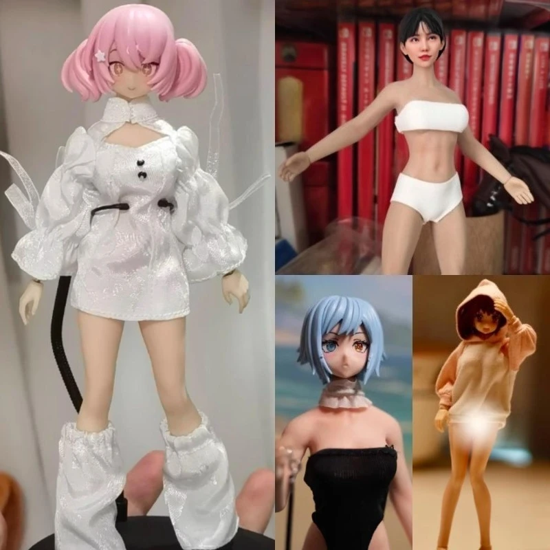 

T01A T02A T03A T04B 1/12 Scale Female Super Flexible Seamless Body Pale/Suntan Skin Big Breast 6'' Action Figure TBL Ph Doll