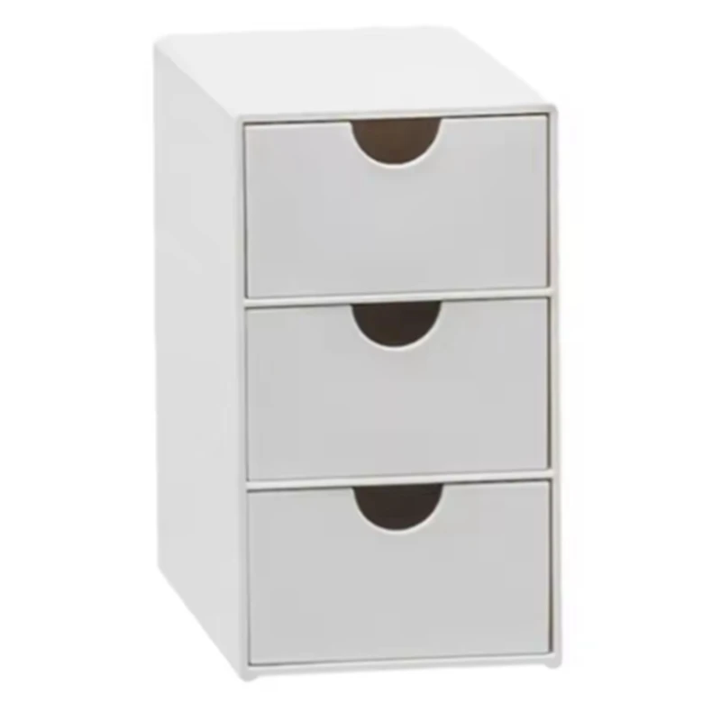Desk Organizer with 3 Drawers Multifunctional Dustproof Stackable Office Supplies Organiser-ABHG