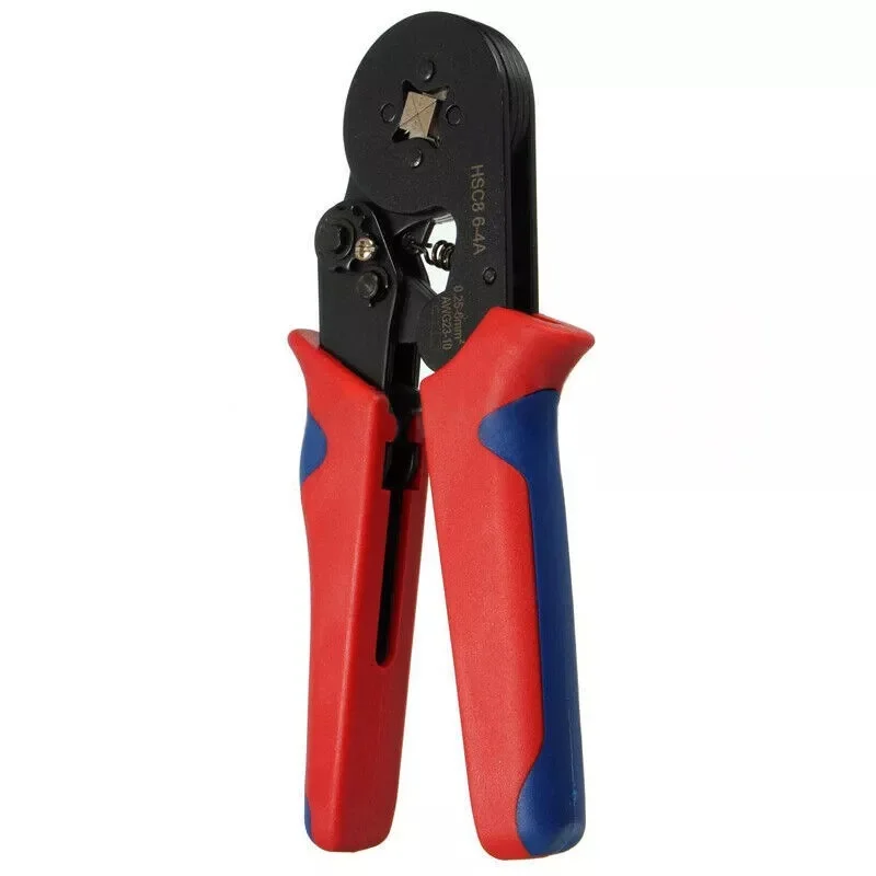

HSC8 6-4A Self Adjusting Ferrule Tube Terminal Crimper Plier 0.25-10mm² AWG23-7 Crimping Tool
