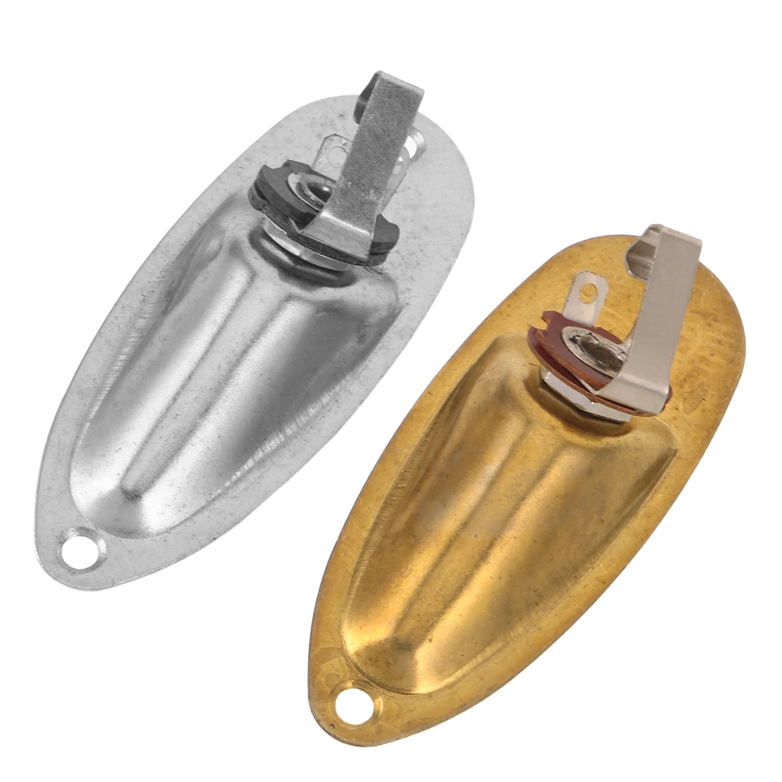 

2Pcs Electric Guitar Input Jack Socket - Boat Style Output Loaded Jack Plate for Guitar Hardware Replacement - Compatible with