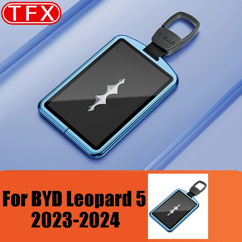 

For BYD Leopard 5 2023-2024 Car Styling Dedicated NFC Card Key Protection Case Aluminum Alloy Key Case Supplies Auto Accessories