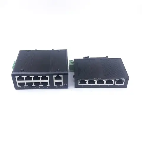 관리되지 않는 미니 5/10포트 10/100M 5V-58V 5/10포트 100M 포트 산업용 이더넷 스위치 번개 보호 4KV, 정전기 방지 4KV