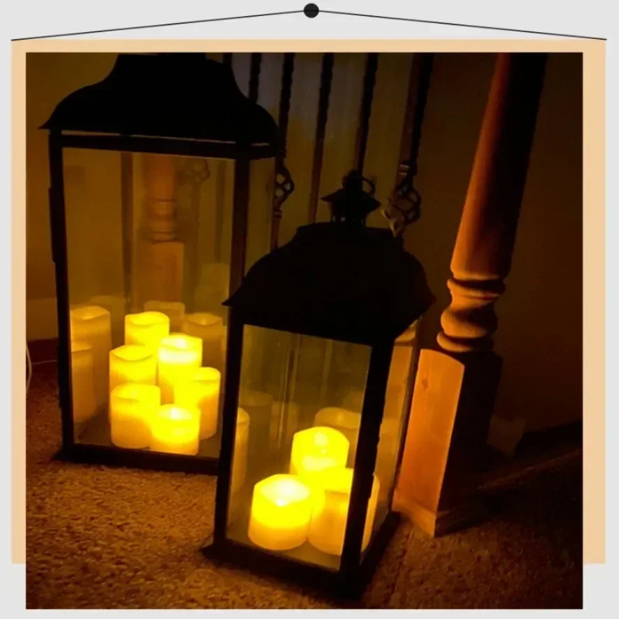 Vela LED Flameless Flickering com bateria, Tealights, luz quente, casamento, decoração de casa, Natal, 2024