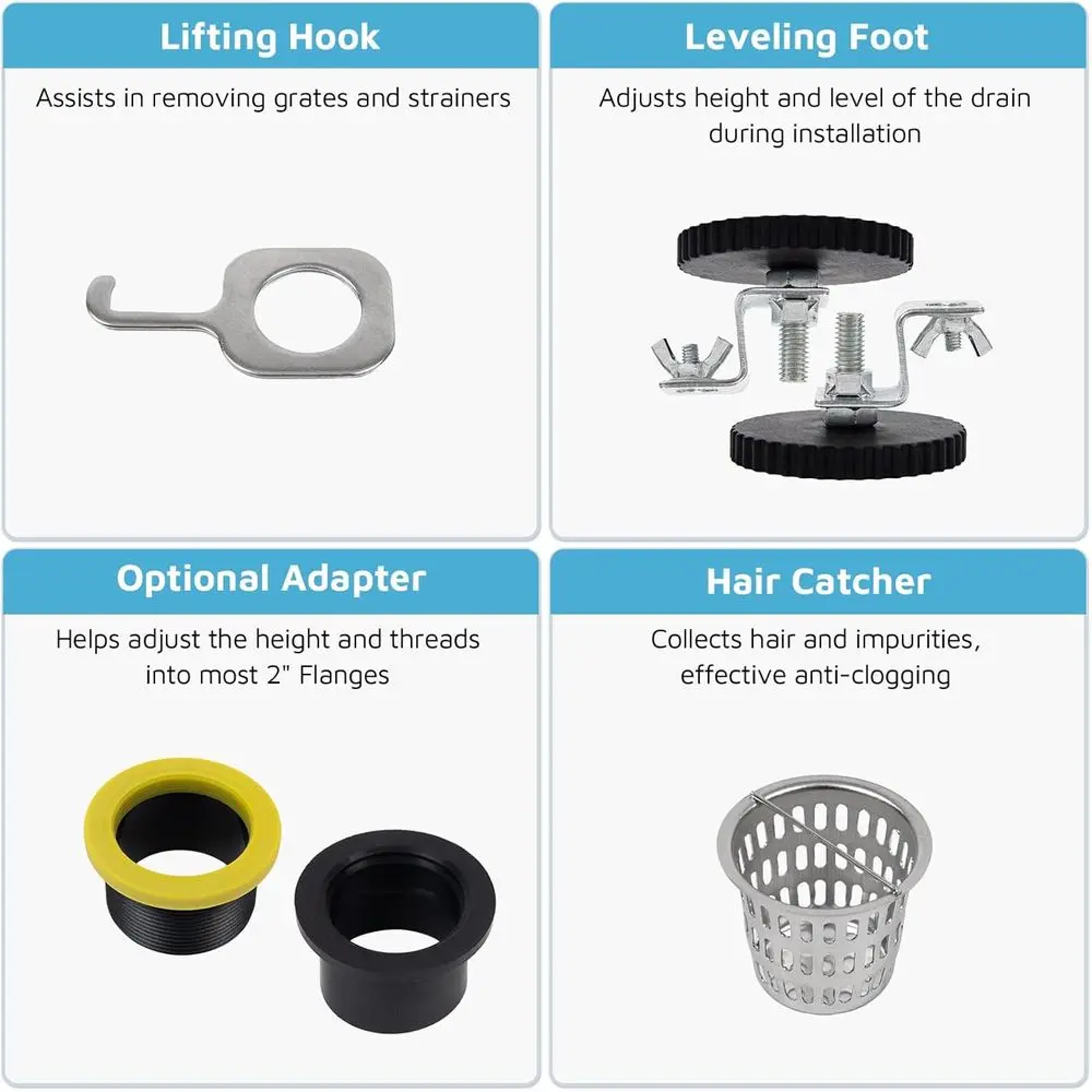 24 تصريف دش خطي أسود غير لامع من الفولاذ المقاوم للصدأ 304