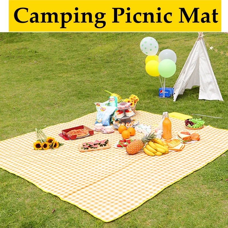 

New Camping Picnic Mat Soft Fold Pad Outdoor Portable Beach Blanket Waterproof Moistureproof Lawn Cloth Family Spring Play