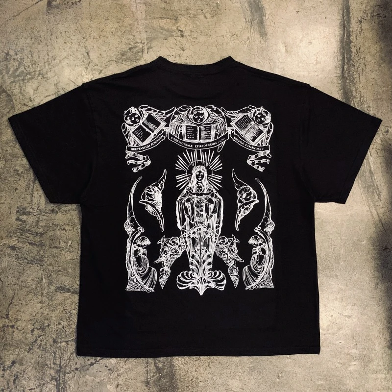 

ICEVALLEY Vintage Store 270g Heavy, American Notre Dame Thread Abstinence Loose Loose Short Sleeves