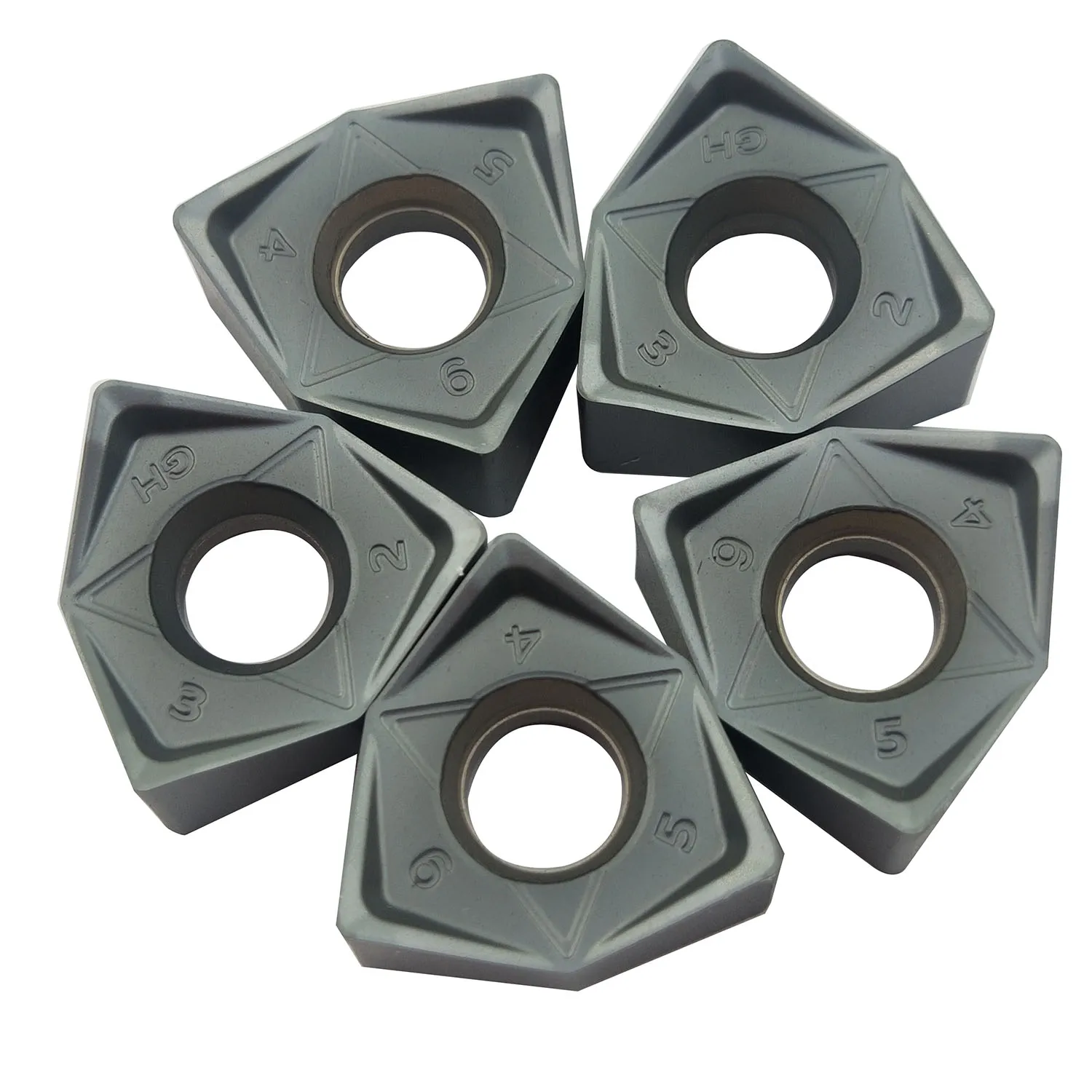 

10pcs WNMU080608-GH Fast Feed Rough Machining for face milling Slotting for MFWN08