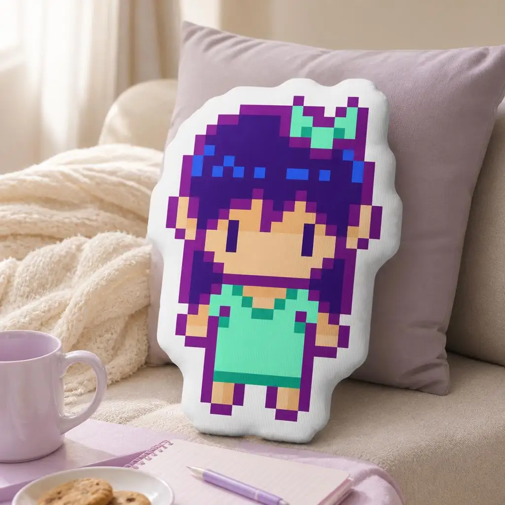 Omori IndieGame PixelArt Plush Pillow Cushion Irregular Stuffed Throw Pillow Home Decor Gift Sofa Bed Couch