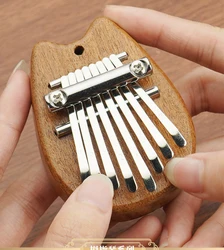 8 Key Kalimba Instrument Mini Musical Keyboard Thumb Piano Wooden Gifts Acrylic Thumb Piano Portable Christmas Gift