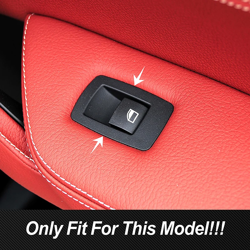 باب السيارة مسند الذراع زجاج النافذة رفع أزرار لوحة الإطار ملصقات غطاء الكسوة لسيارات BMW X3 F25 X4 F26 2014-17 الملحقات الداخلية