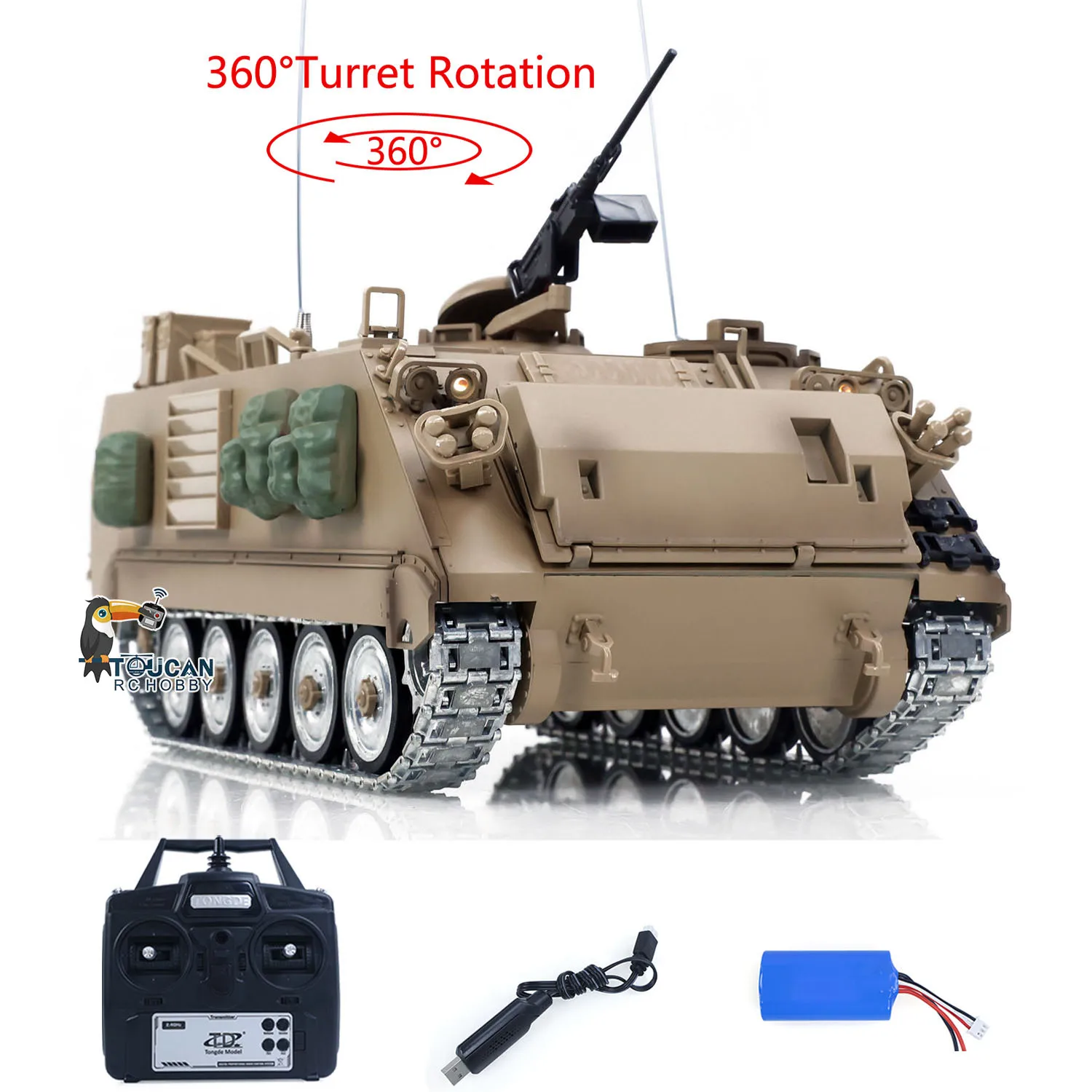 

Подарочный радиоуправляемый танк TD 1/16 M2412-C M113A2 APC с инфракрасной поворотной башней на 360 градусов, электрический военный танк с металлическими колесами