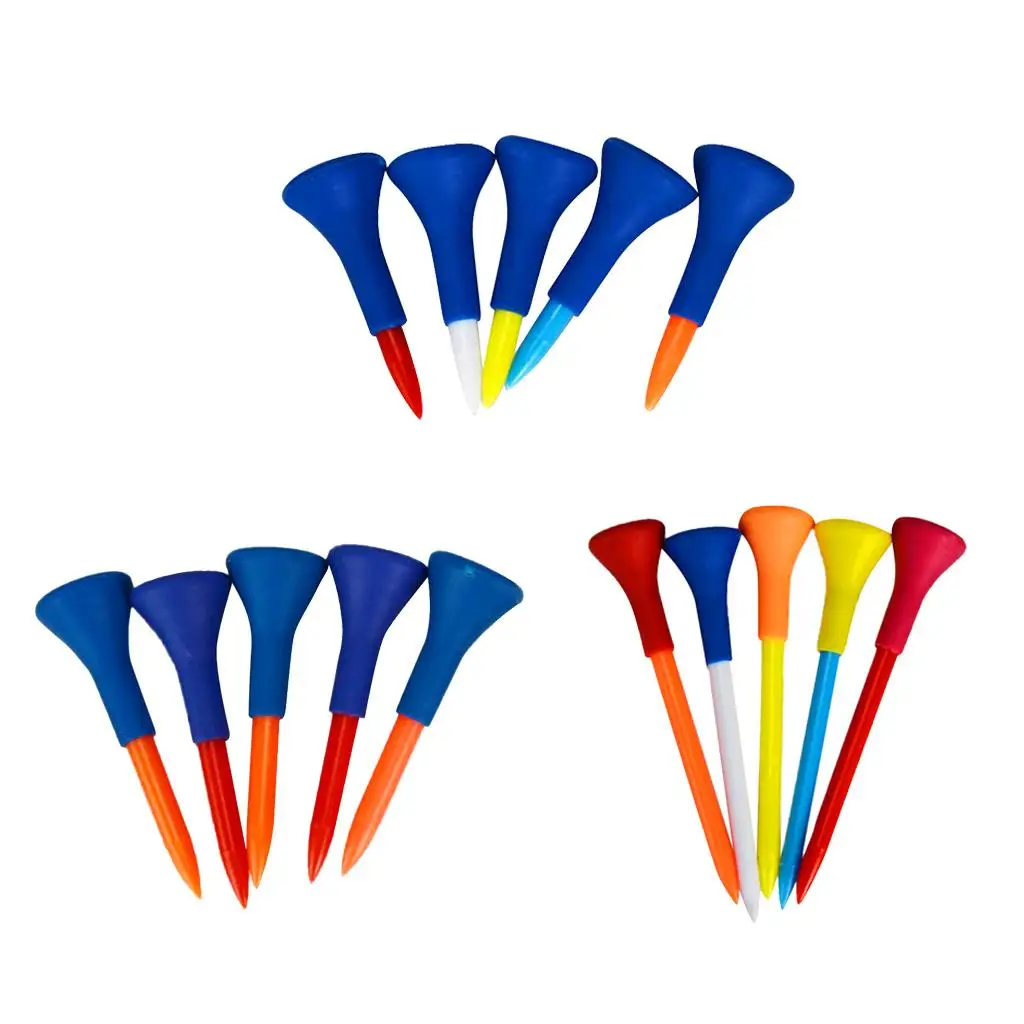 5 Pieces/Set Durable Soft Rubber Cushion Top Golf Tees Replacement Sent in
