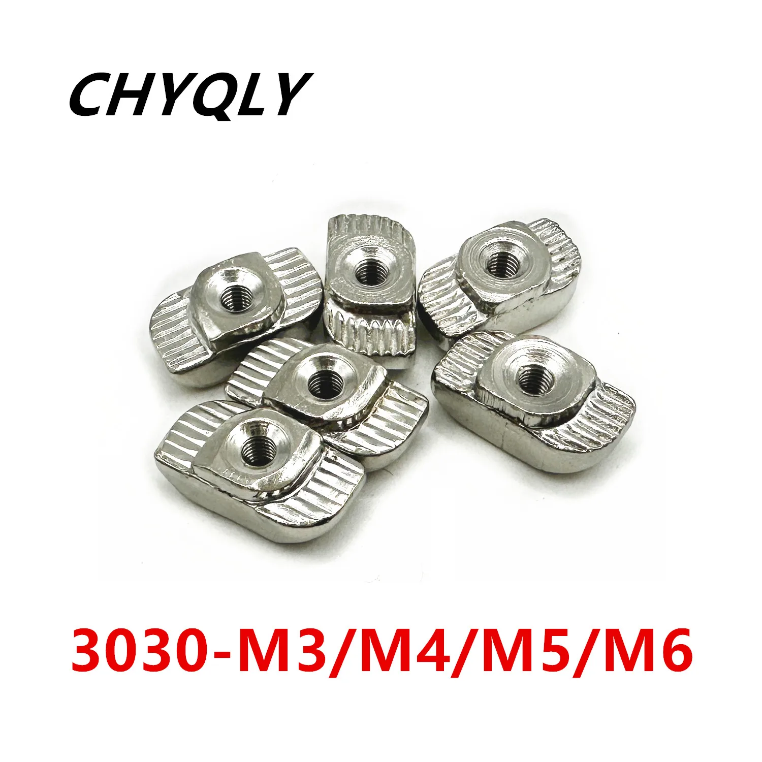 3030 Serie M3-M6 T Fastener Sliding Nuts Nickel Plated Carbon Steel for 3030 Aluminum Connector Profile