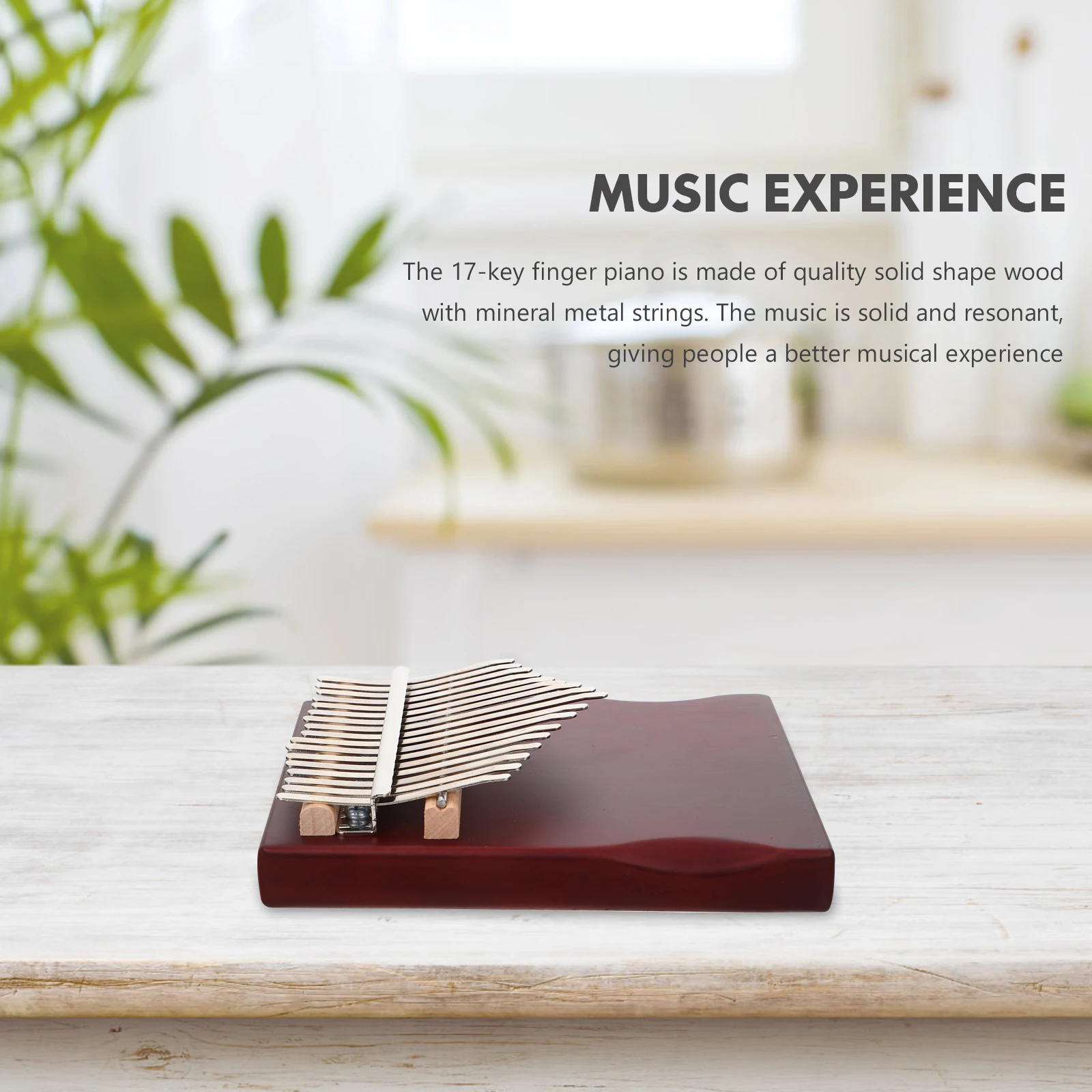 

Beautiful Melody Wooden Kalimba Thumb Piano 17 Keys Exquisite Workmanship Ergonomic Design Musical Instrument For Beginners