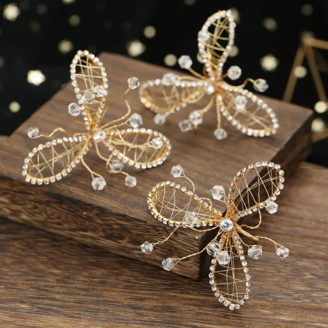 Bridal Hairpins Wedding Pearl Flower Crystal Bridesmaid Hair Pins metal gift women girl Hairdressing Hair Accessories