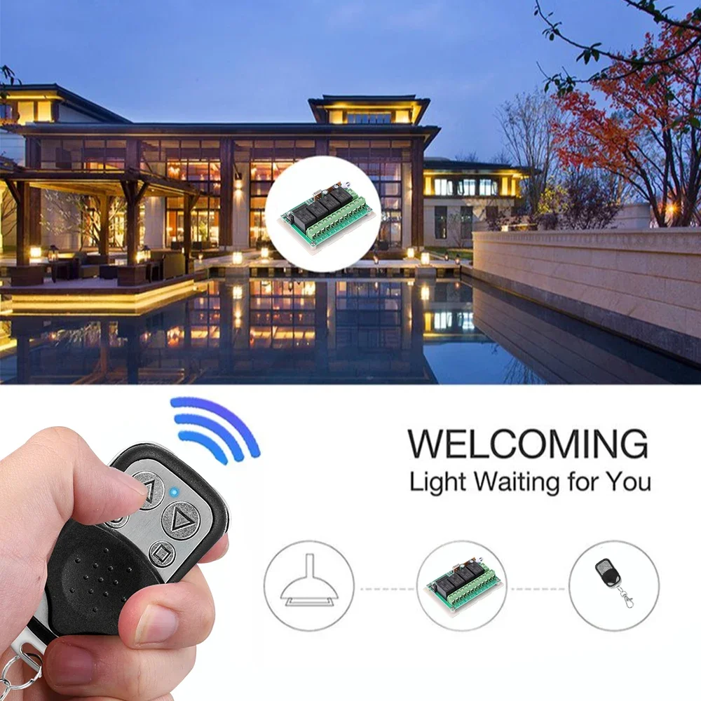 433MHz Copy Remote 4 Buttons Clone Remote Control Wireless Transmitter for Garage Gate Door Electric RF Controller Lock Key