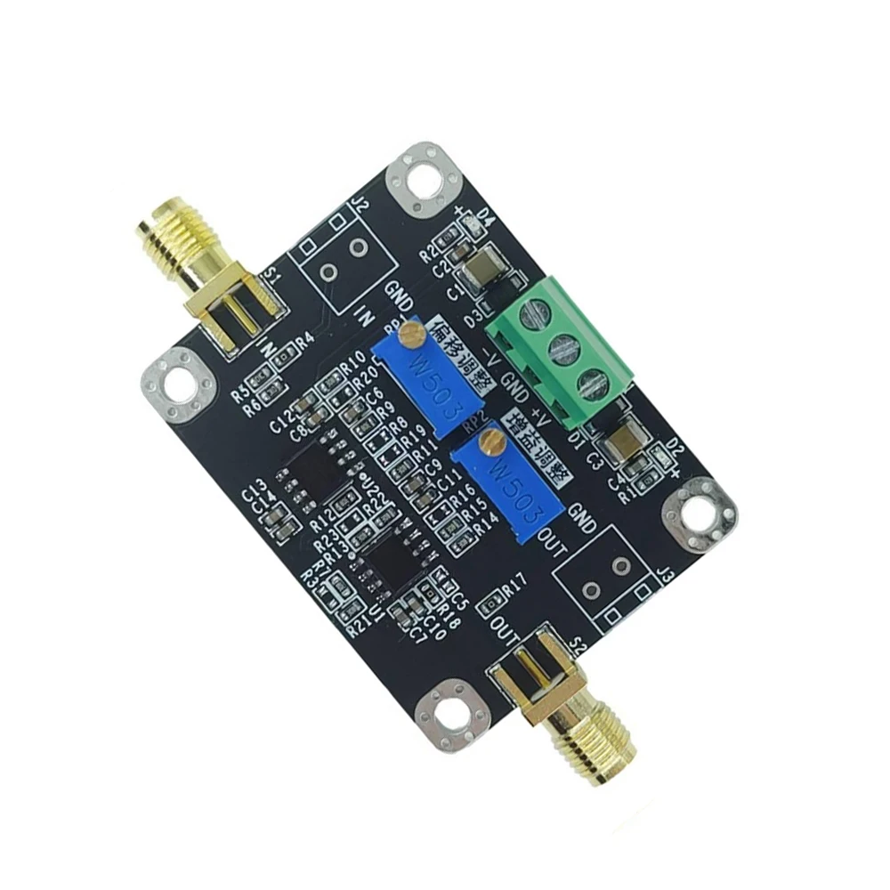 DC Bias Adjustable Amplifier Module ±5V-±18V Power Supply 2MHz Bandwidth Gain 113x Bias for ADC DAC Buffer Signal Conditioning