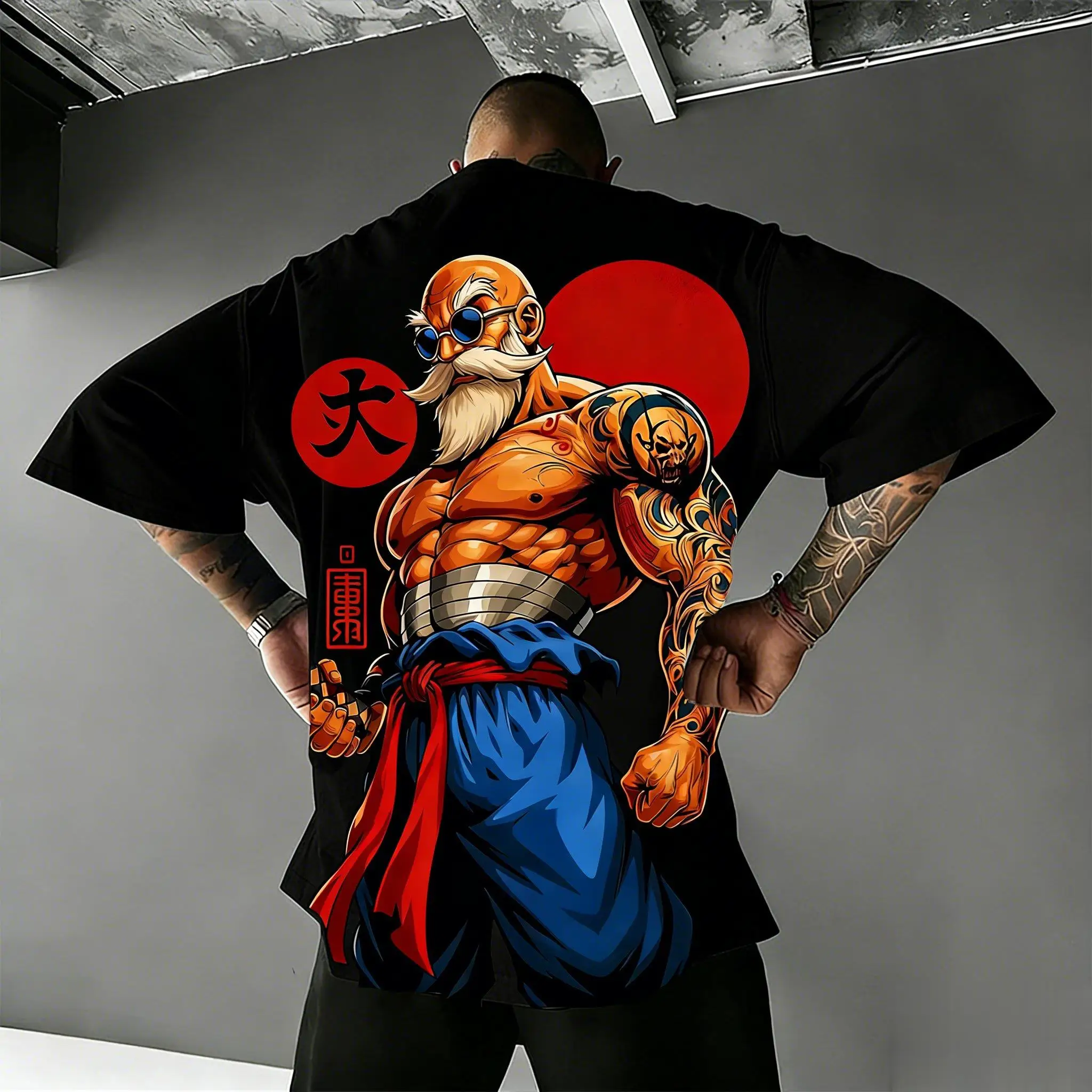 2026 Sommer Dragon Ball Retro Reine Baumwolle Fitness T-Shirt Herren Oversize Kurzarm Familien-Unisex Kinder Freizeithemd